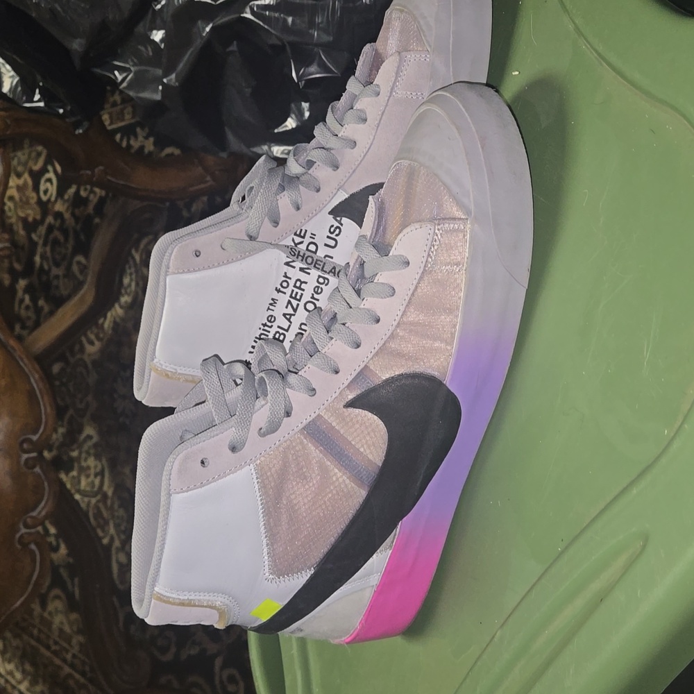 COPY - size 12  Wolf grey Off White Serena williams nike blazer mid Queen